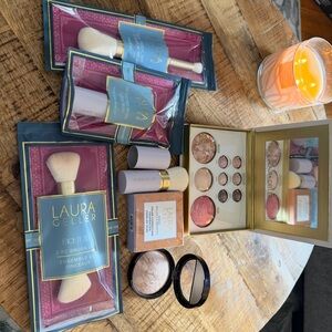 Laura Geller Makeup Collection with Cream and Pink Accents